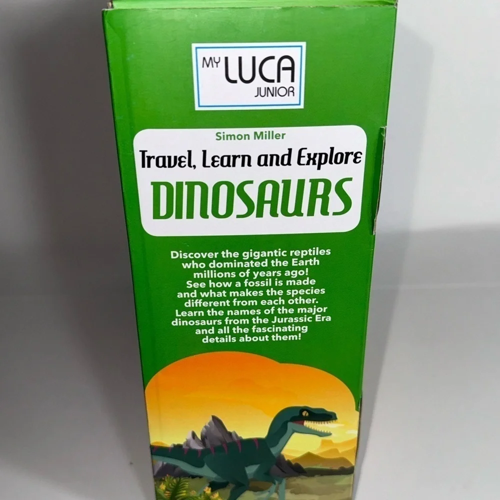 My LUCA Junior Oval Puzzle 205 Pieces& book Travel, Learn, Explore Dinosaurs